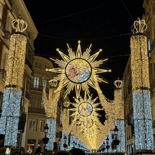 Luces navideñas en la calle Larios
