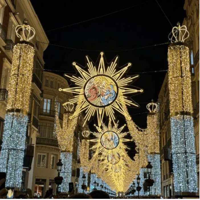 Christmas lights in Larios Street